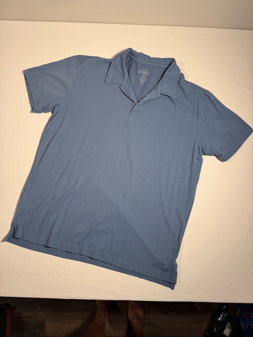 Men's Short-Sleeve Polo Shirt in Dusty Blue